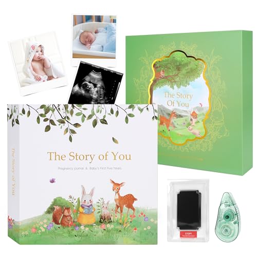 Baby Memory Book for Boy or Girl - Hardcover Keepsake Journal to Record Milestones & Photos from Pregnancy to Fifth Birthday | Perfect Present for New Parents | Gender Neutral Nursery Design