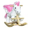 Baby Rocking Horse Toy for Kids with Lullaby Song, Plush Ride on Horse with Heavy-Duty Support System, Interactive Toy Pretend Play Toy for Toddlers