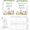 Baby's First ABC Book Baby Shower Activity Keepsake Game, Safari Jungle ABC Coloring Baby Shower Guest Book, Baby's First Alphabet Coloring Book, Alphabet A to Z Coloring Pages