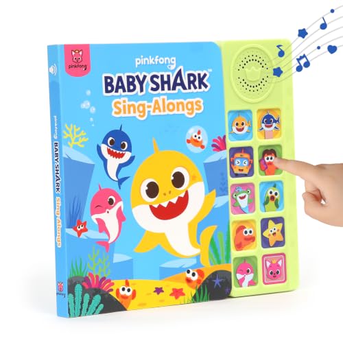 Baby Shark Sing-Alongs 10 Button Sound Book | Baby Shark Toys | Learning & Education Toys | Interactive Baby Books for Toddlers 1-3 | Gifts for Boys & Girls