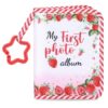 Baby's My First Family Album Soft Photo Cloth Book Strawberry My First Book of Photos Baby Memory Album Gift Holds 4x6 Pictures for Babies Newborn Toddler & Kids Baby Shower