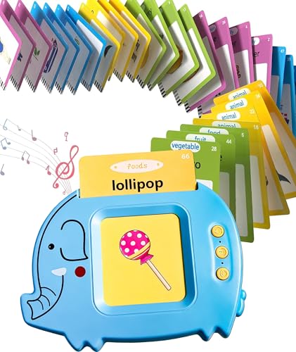 Baby Talking Flash Cards for Toddlers 1-3 with 224 Words, Montessori Learning Pocket Speech for Toddler, Card Early Education Device for Autism, Baby Talking Flash Cards for Toddlers 1-3