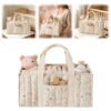 Baby Woodland Diaper Caddy Organizer - Large Capacity Multi-Pocket Diaper