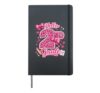 Back to School 2nd Grade Girls Pink Leopard Bow Hardcover Journal, Black