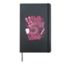 Back to School 5th Grade Girls Pink Leopard Bow Hardcover Journal, Black
