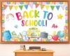 Back to School Bulletin Board Set Colorful Watercolor Classroom Decoration Welcome Back to Schools Bulletin Board School Bus Pencils Cutouts for First Day of Schools Office Door Chalkboard Wall Decor