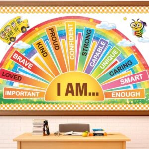 Back to School Bulletin Board Set Summer Sunshine Motivational Classroom Decoration Inspirational Growth Mindset Bulletin Board Sun Cutouts for First Day of School Classroom Chalkboard Wall Decor