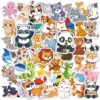 Back to School Supplies - 100 PCS Water Bottle Stickers for Kids,Cute Animal Aesthetic Sticker Pack - Vinyl Kawaii Stickers for Girls Boy Classroom Prizes,Party Favors for Scrapbook, Laptops, Journal