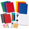 Back to School Supplies Bundle, 25-Piece School Supply Kit with 3 Wide Ruled Notebooks, 2 Composition Books, 3 Folders, Filler Paper, Colored Pencils, Scissors, Pencils, Pens and Erasers
