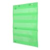 Badafaci Magnetic Pocket Chart Polyester PVC Classroom Schedule Organizer 5 Rows 16.5 X 13.8 in for Teachers Homeschool Small Group Daily Objectives Activities (Green)