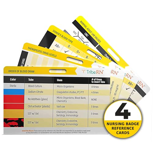 Badge Guru Medical Flash Cards - Lab Values Reference Cards for Nurses, Doctors, EMTs, Nursing Students and Med School Students (Lab Values)