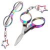 Badge Scissors, 2 Pcs Stainless Steel Mini Foldable Scissors