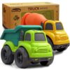 Baimiby Toddler Car Toys for 3-4 Years Old, Dump Truck Mixer Cement Set