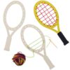 Baker Ross VC241 Tennis Racket Wooden Weaving Kits - Pack of 4, Tennis Racket Weaving Crafts