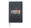 Baking It's How I Hug Funny Humor Baker Pastry Lovers Hardcover Journal, Black
