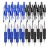 Ballpoint Pens 10 Black 10 Blue Back to School Supply Office - Retractable Bold 1.0 mm Tip, Smooth Quick-Dry Ink, Rubber Grip
