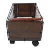 Baluue Rolling Library Cart with Wheels, Heavy Duty Metal and Wood Construction, Quiet Operation, Swivel Wheels, High Sided Basket for Home or Classroom Organization and Storage