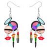 BAMAY Funky Fashion Dangling Earrings for Women Trendy Gifts (Colorful)