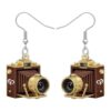 BAMAY Vintage 90s 80s Earrings for Women (Brown)