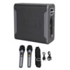 banapoy Karaoke Machine with 2 Wireless Microphones, 60W Bluetooth Speaker with LED Lights and DSP, True Wireless Stereo for Parties and Gatherings