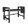 Baoblaze Microwave Storage Shelf Adjustable Rack Oven Stand Organizer Carbon Steel with Hooks Utensil Hanging Suitable for Kitchen countertop Organization Small RV Kitchens Dorm Rooms, Black