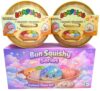 Bao Bun Squishy Toys, 2Pcs Glitter Gold and White Slow Rising Squeeze Balls
