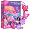 Barbie™ Crystal Growing Kit – Grow & Make 5 Jewelry Pieces with Real Crystals, 4 Necklaces & 1 Ring, Crystal Growing Kit for Kids Ages 8–12, Girls Science Kit, STEM Activity Set, Jewelry Making Craft