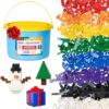 Barcaloo 1000 Piece Building Bricks Kit - Classic Colors, Axles Included