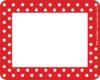 Barker Creek Name Badges & Self-Adhesive Labels, Red & White Dots, Multi-Purpose Name Tags, Gift Tags, Labels, and More! 3.5" x 2.75", 45 per Pkg, Home, School and Office Supplies (1502)