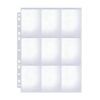 Baseball Card Binder Leeves,100 Pack 9 Pocket Card Leeves Binder Heets,Holds 1800 Cards,Trading Card Leeves,Protective Pages Heets for Baseball,Football,Business,Game Cards