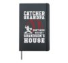 Baseball Catcher Grandpa Funny Baseball Catcher Grandfather Hardcover Journal, Black