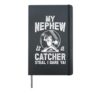 Baseball Catcher Uncle Funny Uncle Of A Baseball Catcher Hardcover Journal, Black