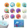 Bath Balls with Toys Inside - 12 Pieces Body Washing Fizzy Bath Salt Balls