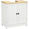 Bathroom Under Sink Cabinet, Bathroom Vanity for Wall Mount Sink, Storage Cabinet with Double Doors and Adjustable Shelf, White