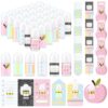 Batiyeer 48 Pcs/24set Back to School Teacher Appreciation Pastel Lip Balm Gifts Bulk with Card Pencil Crayon Apple Composition Lip Balm Teacher Team Thank You Gift for End of Year Party Favors