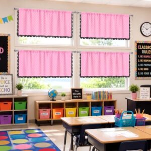 Batiyeer 6 Pcs Classroom Window Valance Curtain 54" x 18" Back to School Composition Book Curtain Wrinkle Resistant Cafe Valance for Kindergarten Daycare Playroom Bedroom Living Room Decor