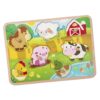 Battat Farm Animals Wooden Peg Puzzle, Farmland Toddler Toy, Wood Toys