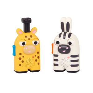 Battat – Kids Walkie-Talkies – Zebra & Giraffe Walkie-Talkies – 100-Foot Range – Backyard Play, Parks, Outdoor Toys – 3 Years + – Adventure Talkies