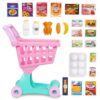 Battat Play Circle Toy, Shopping Day Grocery Cart, (Pink), Pretend Play