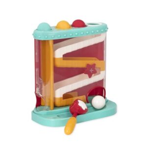 Battat Pound-a-Ball Toy, Pound & Roll Ball Maze, Light Blue, Toddler