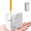Battery Powered Electric Pencil Sharpener, Battery Operated Pencil Sharpeners for Colored Pencils Portable,Fast Sharpen, for No.2/Colored (6-8mm), School/Classroom/Office/Home