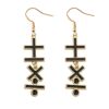 BAUNA Multiplication Subtraction Dangle Stud Earring Mathematics Symbol Earrings For Math Enthusiasts Teachers (Multiplication Subtraction Dangle Stud Earring black)