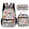 BaXiCustom. Custom Cute Penguin Backpack with Lunch Box & Pencil Case