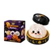 BAXLIMEK Halloween Spooky Glitter Dumpling Squishy,Slow Rising Squeeze Balls for Adults Fidget with Steamer Soft Kawaii Halloween Decor Ghost Pumpkin Bao Bun Squishes for Anxiety Relief D