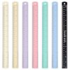 BAYTORY 7 Pcs Aluminum Rulers, 30cm & 12inch Multicolor Metal Ruler