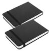 BAZEITFLOW 2pcs Travel Watercolor Sketchbook with 24 Medium Texture Pages, 300g Paper Portable Painting Journal for Watercolor and Colored Pencils, Lightweight Art Pad for Daily Practice