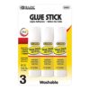 BAZIC 2025 Large Glue Stick. Clear Glue Stick for Art and Office Projects (3/Pack. 21g / 0.7 Oz .)