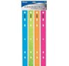 BAZIC Products 12 in Jeweltones Color Ruler, Inch & Metric, 4 Pack