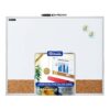 BAZIC Products Aluminum Frame Dry Erase/Cork Combo Board, 16 x 20 in