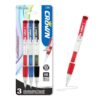 BAZIC PRODUCTS Crown 0.7 mm Mechanical Pencils, HB #2 Lead, 3 Count